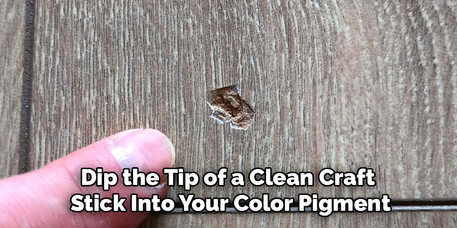 Dip the Tip of a Clean Craft
Stick Into Your Color Pigment