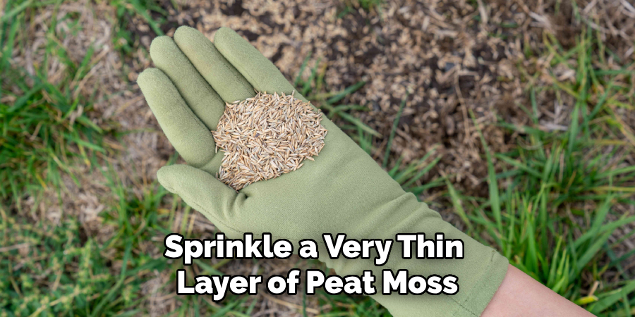 Sprinkle a Very Thin
Layer of Peat Moss
