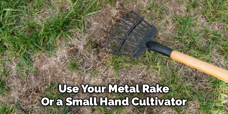 Use Your Metal Rake
Or a Small Hand Cultivator