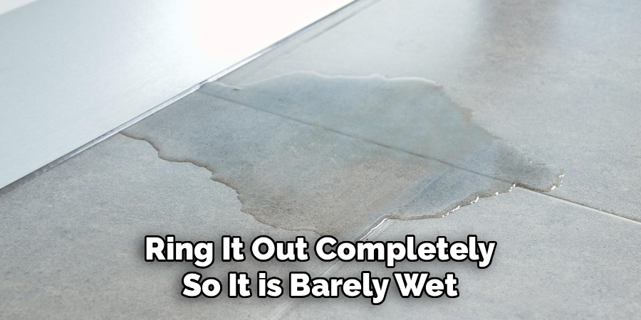 Ring It Out Completely
So It is Barely Wet