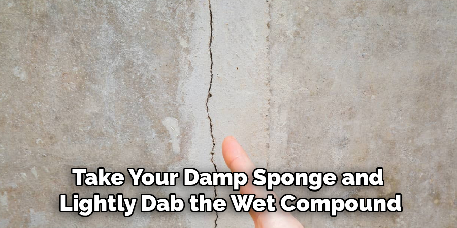 Take Your Damp Sponge and
Lightly Dab the Wet Compound