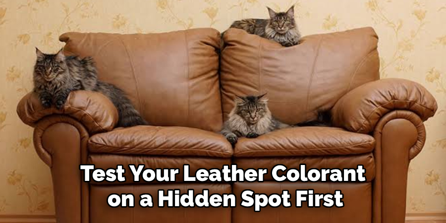 Test Your Leather Colorant
on a Hidden Spot First