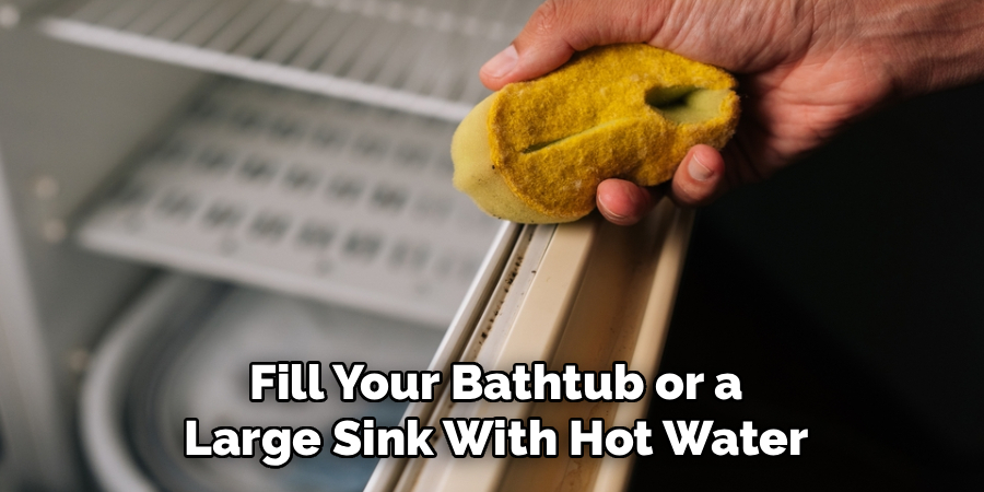 Fill Your Bathtub or a
Large Sink With Hot Water