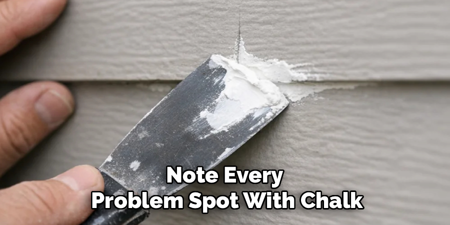 Note Every
Problem Spot With Chalk